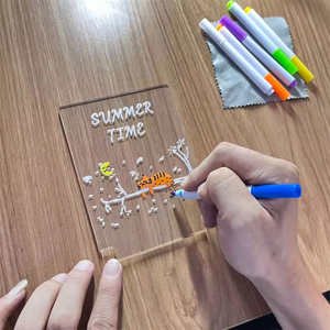 DIY LEDファッションギフトブランク3DクリエイティブペンアクリルノートボードLEDメッセージボード付き書き換え可能な常夜灯 - Product Image 6