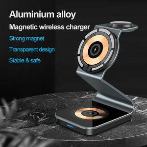 ที่ชาร์จไร้สายแบบแม่เหล็ก15W แบบใส3in 1ม้วนสำหรับ iPhone และ Apple Watch - Product Image 3
