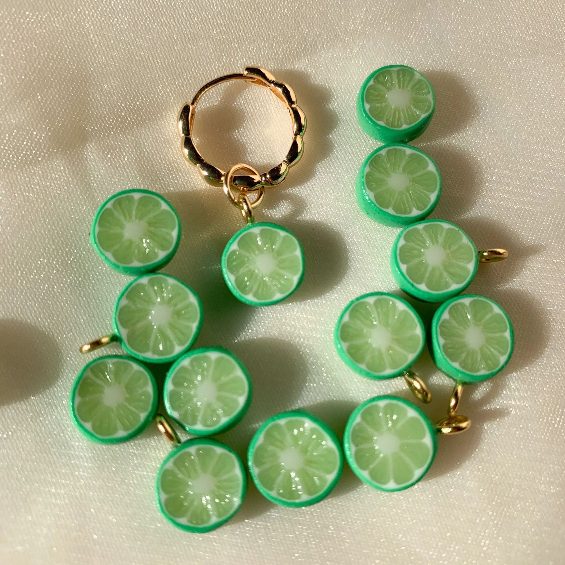 Pendentif simple citron vert 7