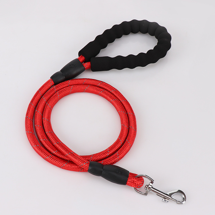 corde ronde réfléchissante en nylon rouge