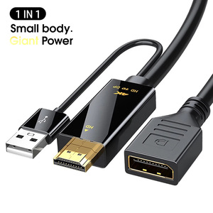 HDMI HDTV a Displayport adattatore con cavo di alimentazione USB2.0 4K 30Hz adattatore HD a DP gioco Computer con cavo di visualizzazione - Product Image 2