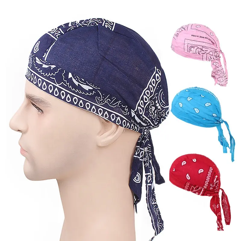 Cappello da pirata da festa stampato con foulard in poliestere personalizzato Unisex bandana in cotone di buona qualità