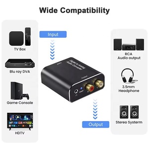 SY 3.5mm <strong>Digital</strong> Analog <strong>Audio</strong> Converter Amplifier Decoder Optical Fiber Coaxial Signal Stereo <strong>Audio</strong> Video Splitters Converters - Product Image 4