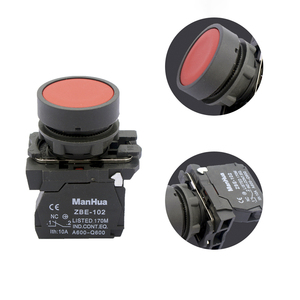 ManHua 22MM wasserdichter Druckknopf schalter Momentaner Steuersc halter für flache elektrische Schaltkreise mit Feder rückstellung - Product Image 3