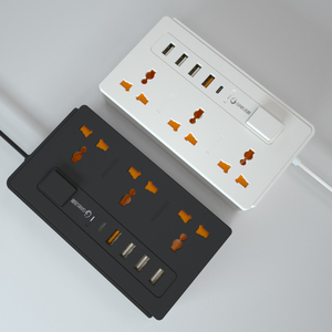Extension Power <strong>Socket</strong> 3 Universal Outlets 5 <strong>USB</strong> Ports <strong>with</strong> Master Switch <strong>Multi</strong> <strong>Socket</strong> Extension Cord for Home Use