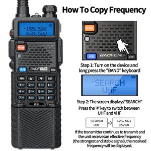 Baofeng M-5R Radio a due vie Walkie Talkie con AM FM Zes-Band 3800mAh Type-C Draadloze UV-5R Lan Afstand Commutator Ham - Product Image 4