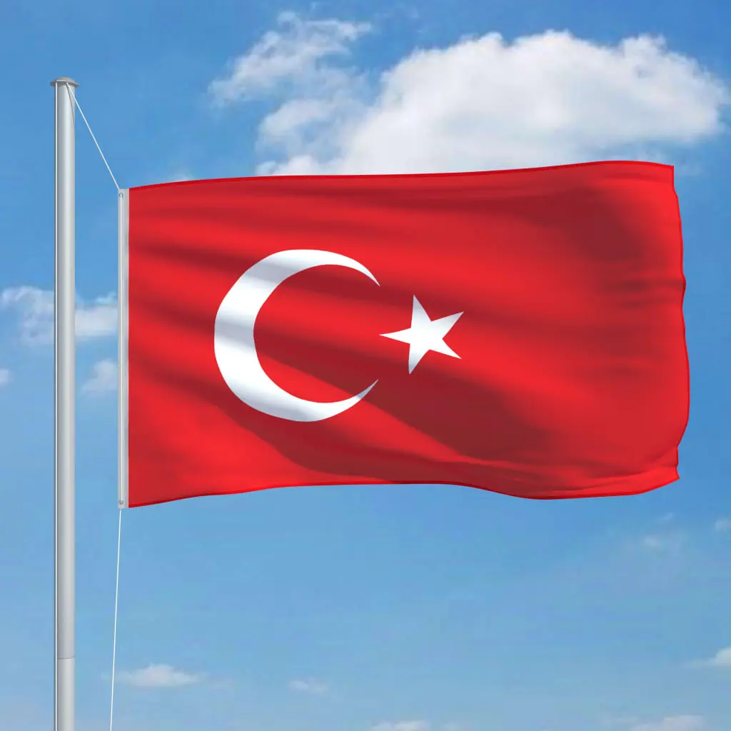 Yüksek kalite ucuz sıcak satış 3x5ft türkiye bayrakları 90x150 polyester türk bayrağı