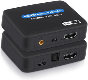 4K @ 60Hz 4K HDMI至HDMI音频提取器5.1光学Toslink SPDIF转换器适配器，适用于PS5 PS4 - Product Image 1