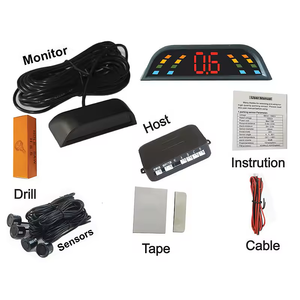 Hesida Car Reversing Aid Front and Rear Parking <strong>Sensor</strong> Kit Car LED 4pcs <strong>Reverse</strong> Parking <strong>Sensors</strong> Backup Radar Kit - Product Image 5