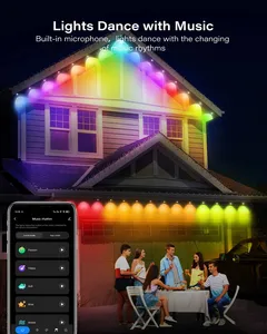 Kalıcı açık IP67 su geçirmez dış Soffit aydınlatma akıllı Wifi App Tuya kontrol saçak dize ışık RGBIC - Product Image 4