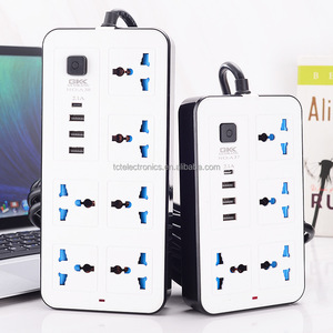 Presa con USB per uso domestico multifunzione britannico ed europeo specifiche multi foro presa con interruttore spina di cablaggio