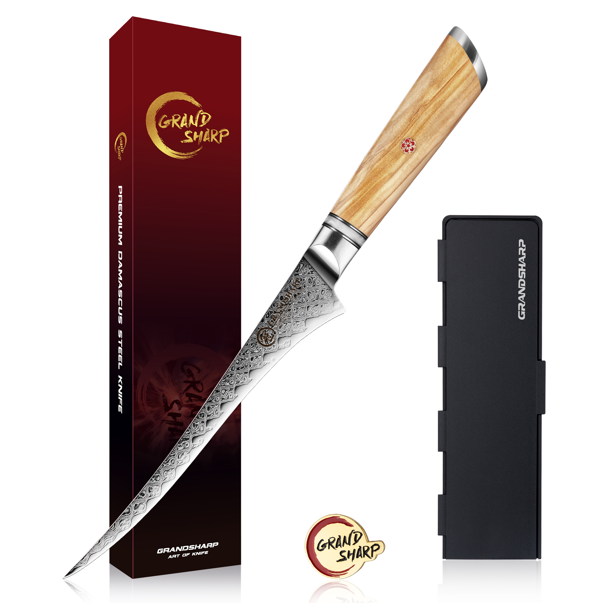 Cuchillo Fileteador de Madera de 8'' con Caja de Regalo