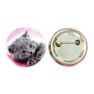 Kim loại tinplate thăng hoa in dễ thương động vật nút pin thủ công Tùy chỉnh hình mèo huy hiệu nút - Product Image 4