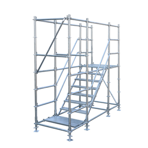 Construcción de estructura de acero galvanizado y sistema de andamio de marco europeo con base de gato en andamio eléctrico