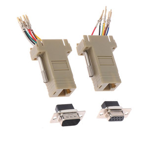 อะแดปเตอร์อนุกรม DB9เป็น RJ45 RS232ตัวแปลงอีเทอร์เน็ตตัวเมียเป็น RJ-45ตัวเมียเข้ากันได้กับอุปกรณ์ RS-232 9ขามาตรฐาน - Product Image 2