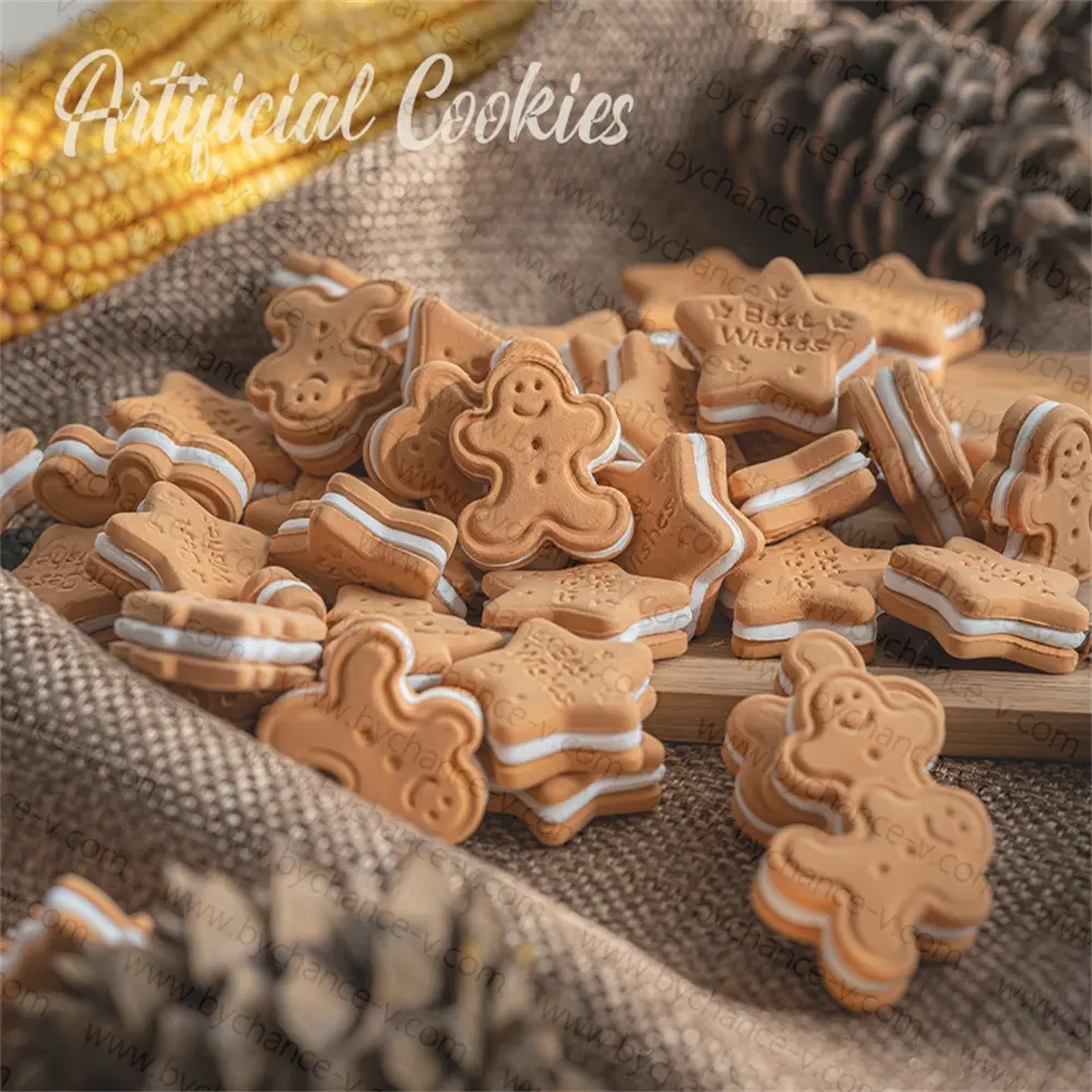 Acessórios DIY tradicionais para feriados, biscoitos de gingerbread, homem, urso, estrela, enfeites para decoração de Natal, Dia de Ação de Graças, artesanato