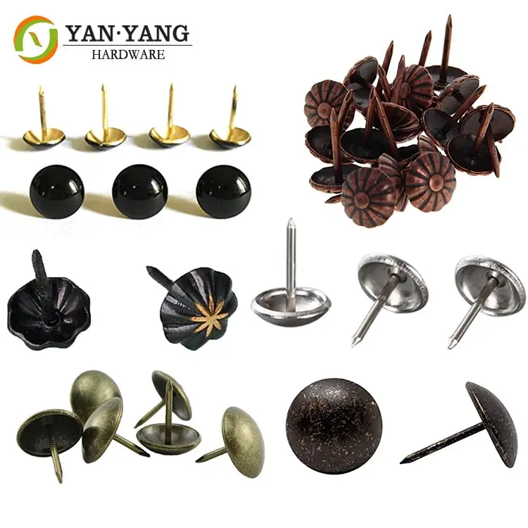 Yanyang Factory Sale Upholstery Chair Nail Tack Silver Golden Thumb Tacks Nail for Sofa Decorative Furniture Bubble Nails