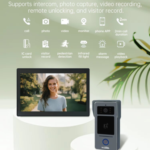 Trudian Home Security Tür monitor 10 "HD Villa Öffnungs tür Telefons ystem Digital 12V Rfid Smart 2-Wege-IP-Video-Gegensprechanlage - Product Image 6