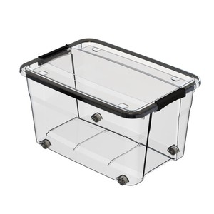 大型透明多目的ppプラスチック製収納ボックスビン蓋付き大型収納容器衣類用 - Product Image 1