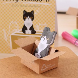 可定制小猫纸盒卡哇伊卡通宠物便签创意不干胶记事垫 - Product Image 4