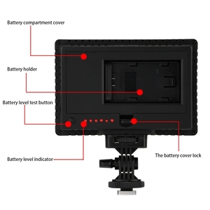 HD-160 beyaz ışık LED Video ışığı on-kamera fotoğraf aydınlatma dolgu ışığı Canon, Nikon, DSLR kamera ile 3 filtre plakaları - Product Image 4