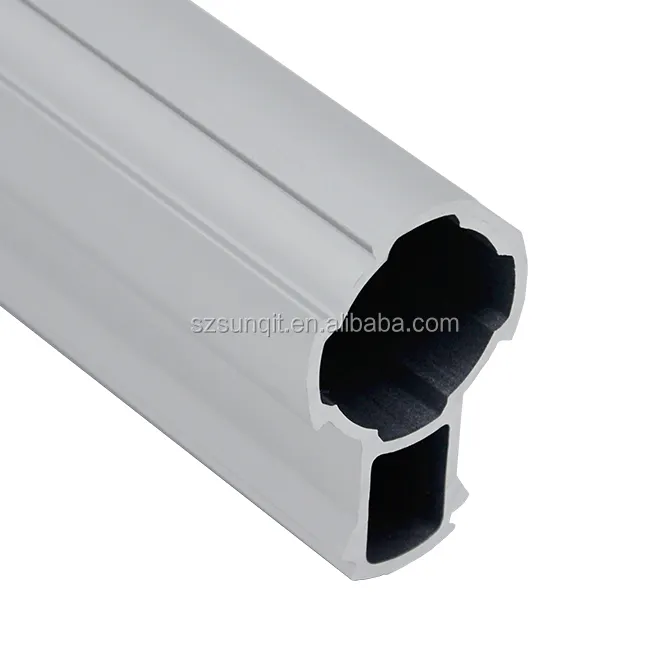 Tubo de aluminio rectangular cuadrado de alta calidad Tubo redondo de aluminio de 400mm con ranura en T