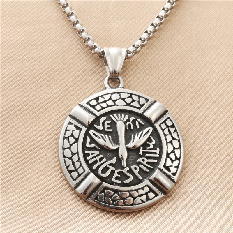 Pendentif en argent avec une chaîne de perles carrées de 3,0*60 cm
