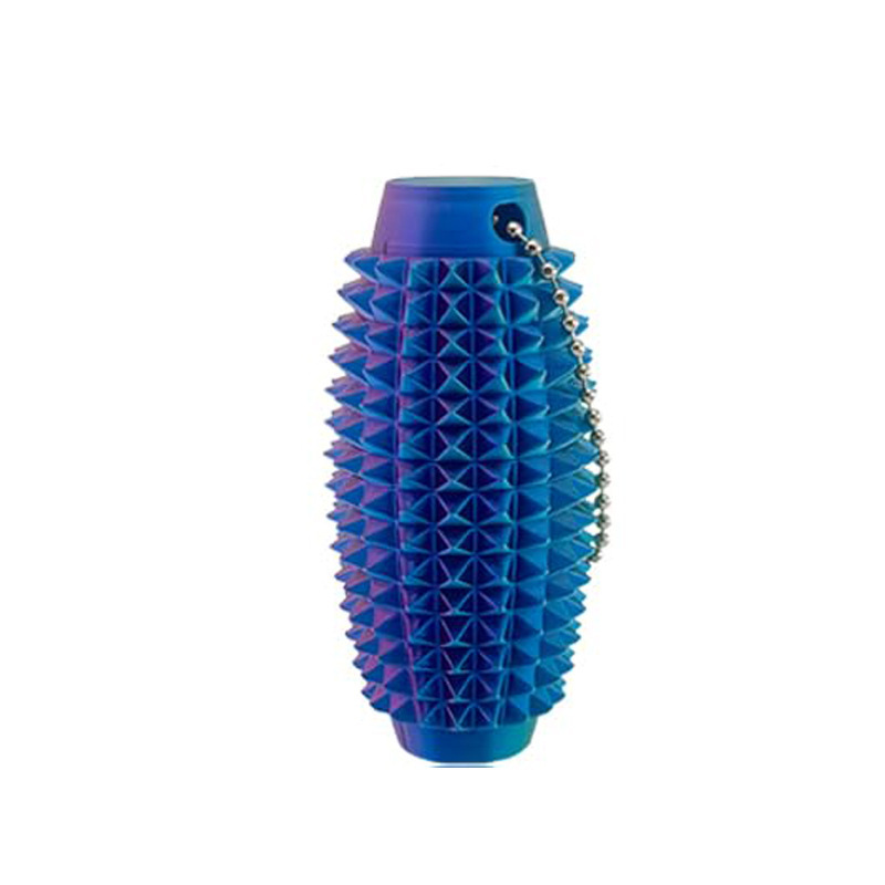 Porte-clés stimulant Grippie à pointes rouge et bleu