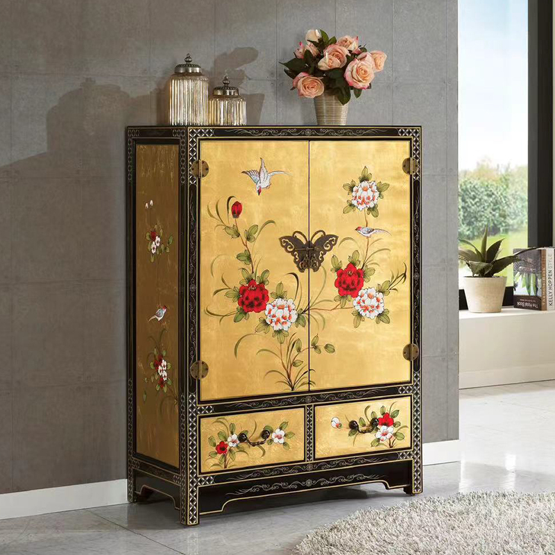 Grande porte double dorée