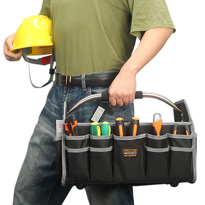 Custom Logo Heavy Duty <strong>Tool</strong> Organizer for Electricians Work Kit Open Top Softsided <strong>16</strong> Inch Foldable Storage <strong>Tool</strong> <strong>Bag</strong> - Product Image 1