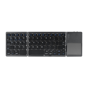 Teclado inalámbrico universal de tres sistemas con panel táctil Mini teclado plegable inalámbrico para tableta - Product Image 1