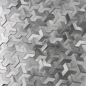 Phổ biến nhôm kim loại Boomerang cổ điển Peel và Stick 3D tường trang trí nội thất Gạch <span class=keywords><strong>Mosaic</strong></span> - Product Image 6