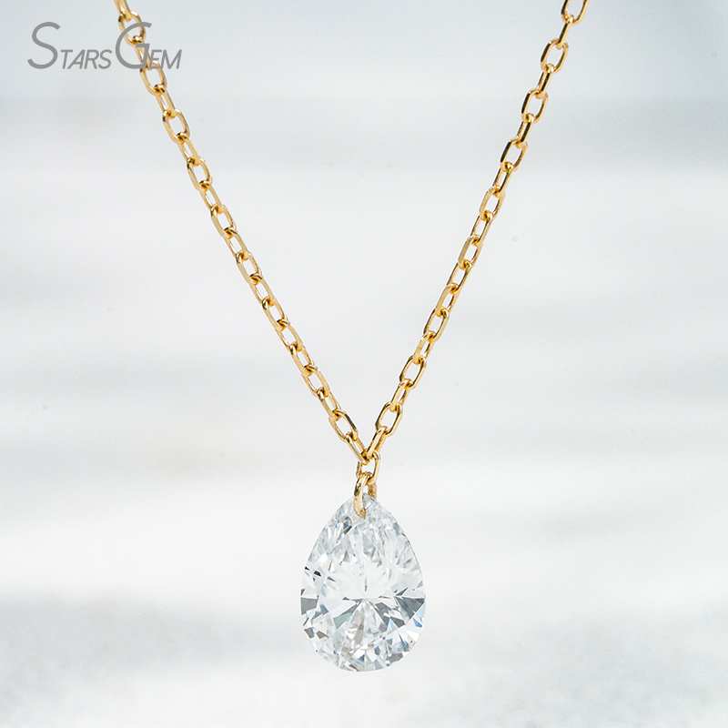 10K Yellow Gold + Pear