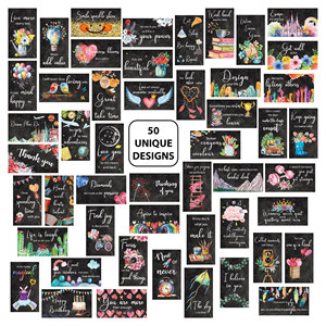 50 คําคมที่ไม่ซ้ํากันการ์ดสร้างแรงบันดาลใจการ์ดโน้ตขนาดเล็กสร้างแรงบันดาลใจชุดการ์ดยืนยันจิตใจ - Product Image 1