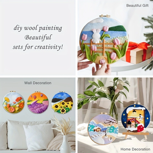 สำหรับ chenistory DIY 20x20ซม. ภาพจิตรกรรมขนสัตว์เข็มรู้สึกกรอบปักผ้าใบฐานงานทำมือหุ่นสำหรับ GI กำหนดเอง - Product Image 6