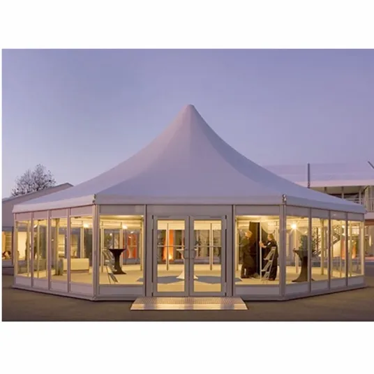 Tendone trasparente grande top grande 20m campata Decagon tenda da circo per eventi vendita all'aperto usato