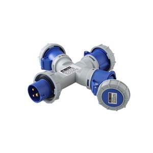 ABLPOWER IP67 3-Way ชายและหญิงไฟฟ้า16A 220V 2P + E Splitter Y Socket - Product Image 1