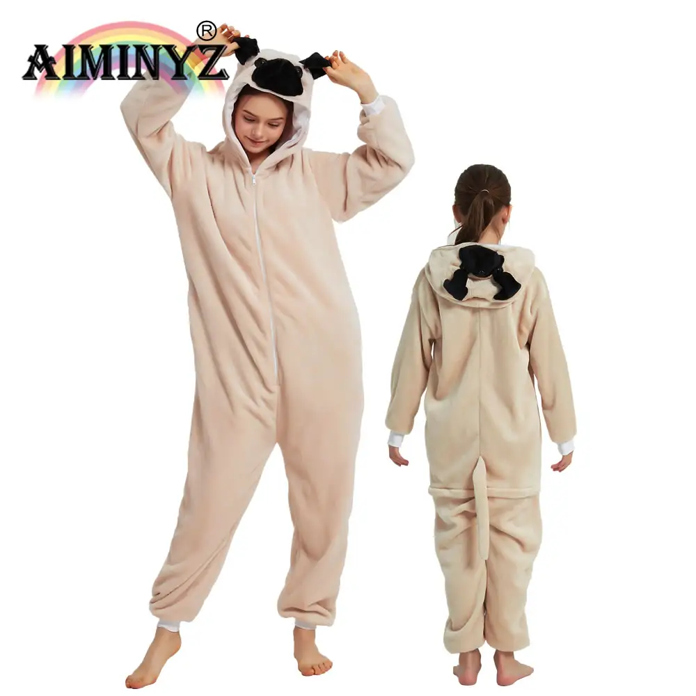 AIMINYZ all'ingrosso 2023 donne di vendita calde Cartoon bambino di alta qualità One-sleeper Polar flanella animale carino pigiama per adulto