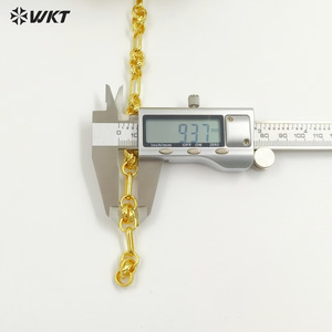 ซัพพลายเออร์ WT-BC246ขายส่งสร้อยคอโลหะแฮนด์เมดพร้อมชุบทอง18K ทรงกลมและสี่เหลี่ยมผืนผ้าดีไซน์พิเศษ - Product Image 6