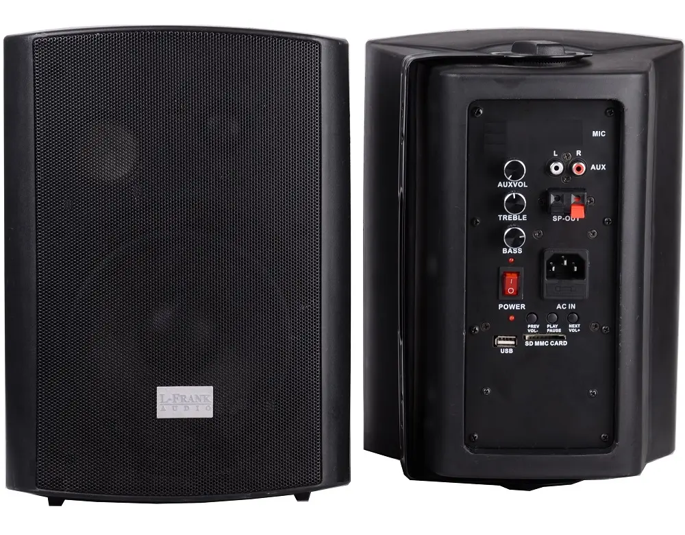 HYB106-6A 6.5 "40W + 40w Stereo Active Amplificador Classroom Wall Montado Alto-falantes Estéreo