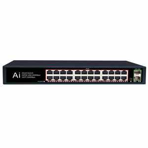 Özel fabrika doğrudan ucuz fiyat tam gigabit 24port poe anahtarı ağ ip kamera için 2 gigabit rj45 uplink ile - Product Image 1