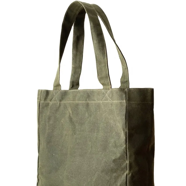 Vintage Lady Cotton Tote Waxed Canvas Bag