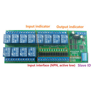12ch Digital <strong>Input</strong> <strong>Output</strong> UART RS485 Relay Module <strong>Modbus</strong> RTU DIN35 C45 Rail Box for PLC PTZ LED Motor Machine control N4D8C12