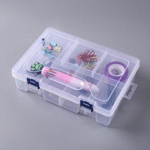 Two-tier Tackle Box Adjustable Inside Compartments Fishing Tool Lure <strong>Hook</strong> Box Transparent PP Organization Utility Box