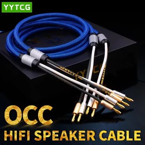 YYTCG G2 Hifi hoparlör kablosu altın kaplama Banana Plug ile OCC saf bakır ses hoparlör tel