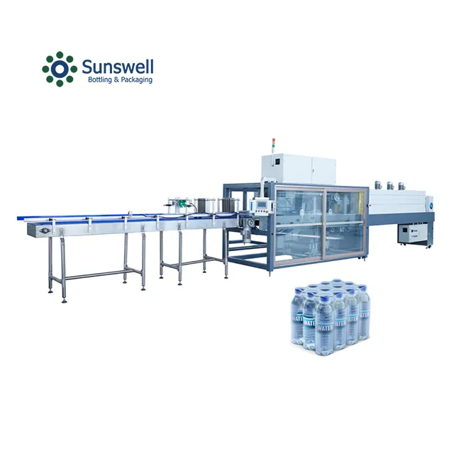 Garrafa PET De Suco De Alta Qualidade Contração Térmica Máquina De Envolvimento Do Psiquiatra Do Calor Carbonatada Bebida Linear Shrink Wrap Machine