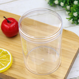 JNH012カスタムPS透明プラスチック丸型円筒ボックスキャンディークッキーケーキクラフトクリアコンテナボックス蓋付き - Product Image 3