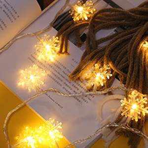 <strong>LED</strong> <strong>Snowflake</strong> Shape Christmas Lights <strong>String</strong> Button Lighting Modes for Outdoor Decorations - Product Image 2
