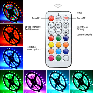 DC12V 30leds/M IC yerleşik WS2811 LED şerit 24W/rulo ambiyans LED ışıkları 21Ky Bluetooth denetleyicisi RGB LED şerit ışık kiti - Product Image 5