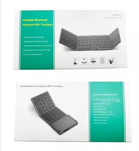 带触摸板鼠标的可折叠便携式无线键盘USB有线迷你BT可充电和新产品 - Product Image 6